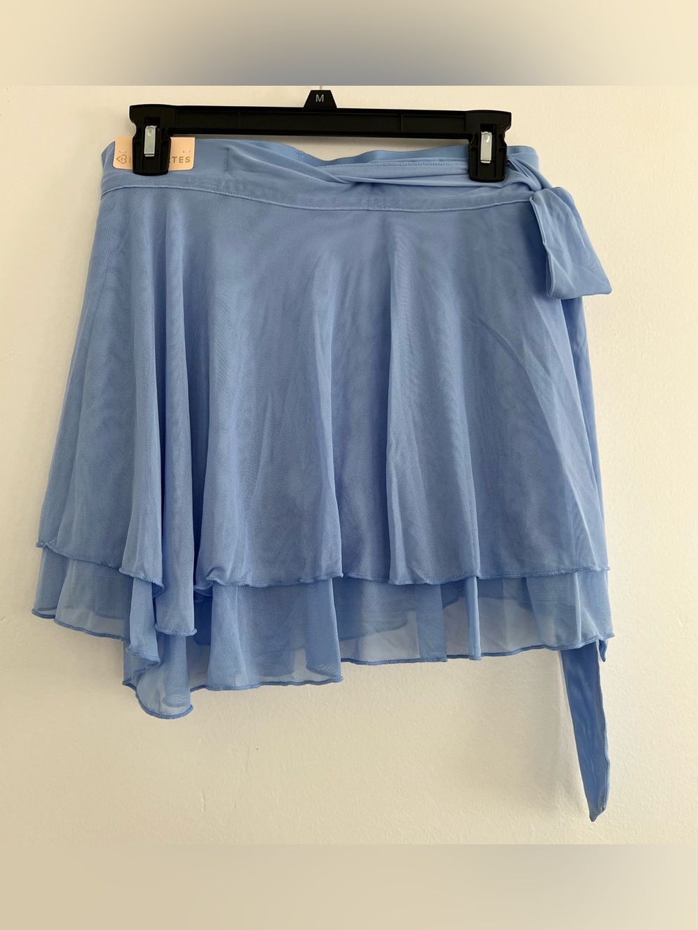 NWT Blogilates Women's Dance Studio Wrap Skort 3.25" - Light Blue Size Medium - Picture 3 of 3